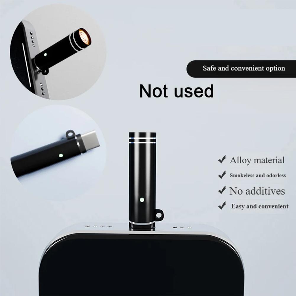 1Pcs Multifunctional Mini Rechargeable Lighter Portable Wireless Ignition Smart Type-C Charging Compact Metal Design Lighter