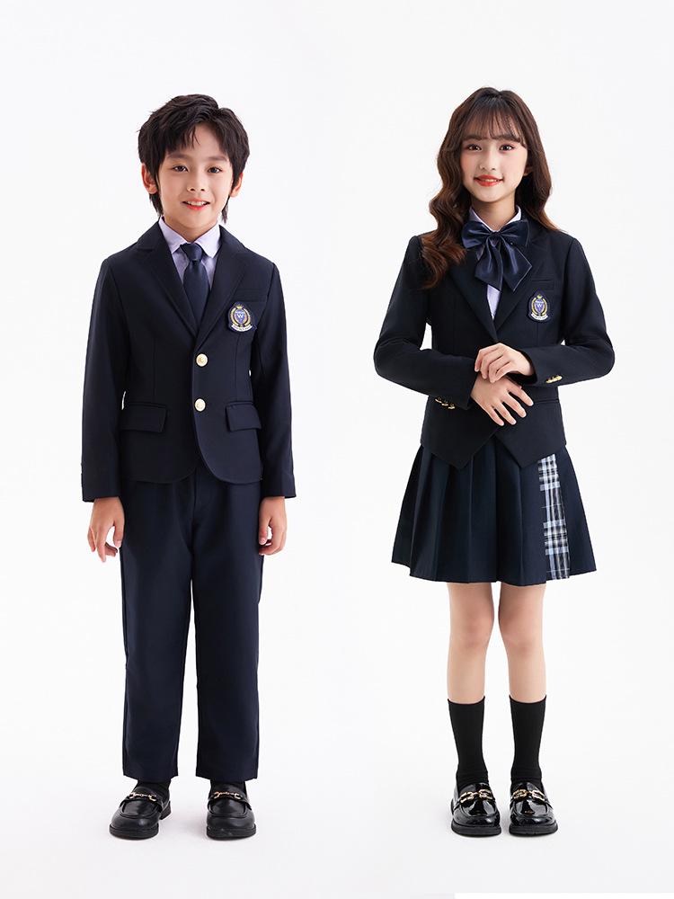 Children's Autumn/Winter Suit: Long-Sleeved Jacket & Pants Set for Boys & Girls - School/Kindergarten Uniform
