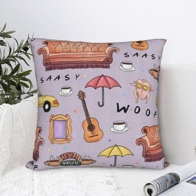 Friends Tv Show Pillowcase Printing Polyester Cushion Cover Decorative  Pillow Case Cover Home Square 40*40cm