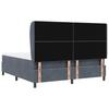 Box Spring Bed with Mattress Dark Gray 200 x 180 cm Velvet