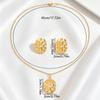Hot Selling French Retro Niche Fashion Temperament Women's Simple Flowers Geometric Stripes Versatile Necklace Set