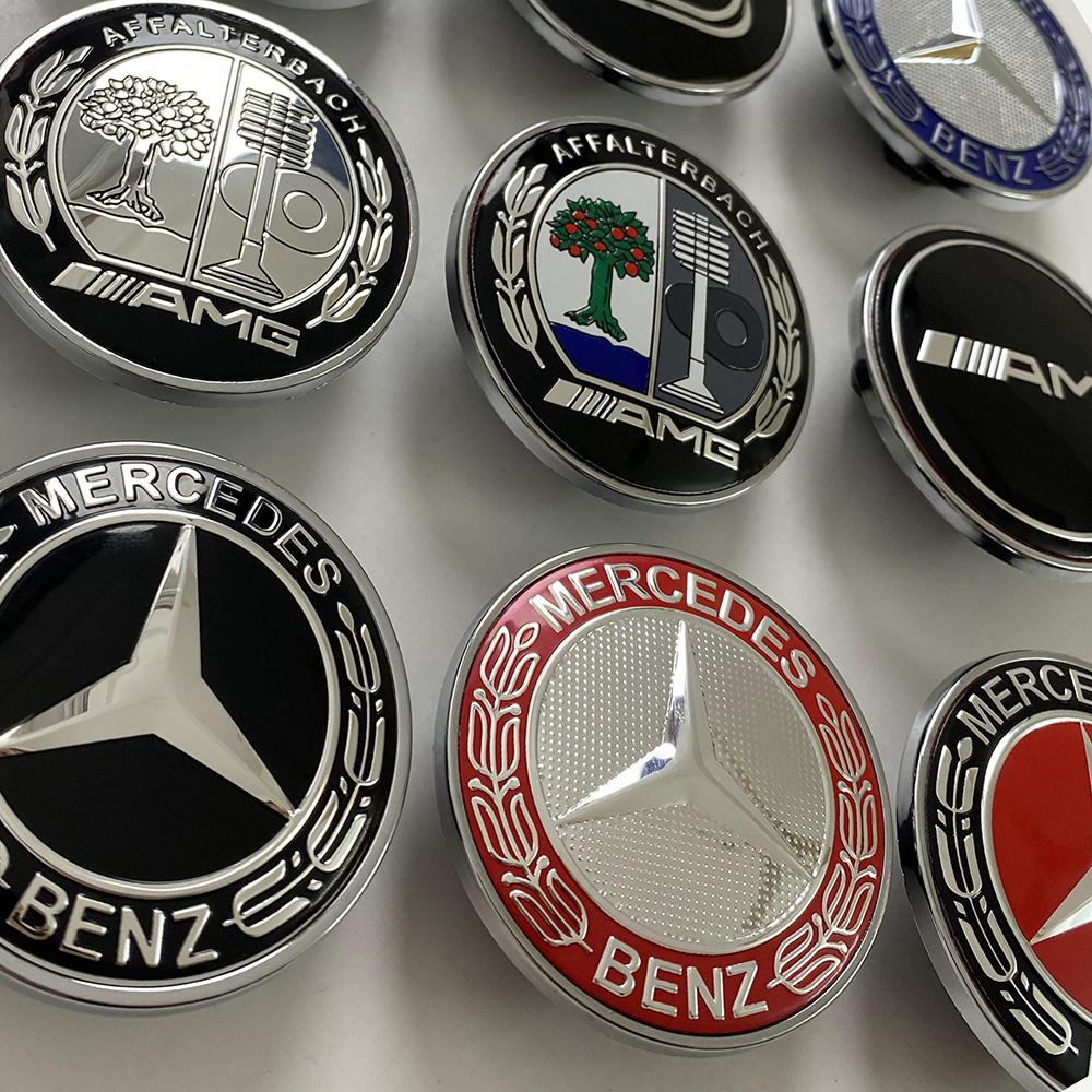 1pcs 56mm Car Aluminum Hood Emblem Front Badge Modification Accessories for Mercedes Benz C-Class E-Class W204 W205 W213 W214 JGE6