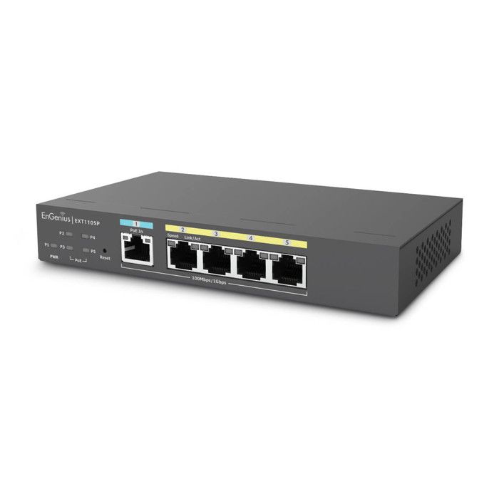 EnGenius EXT1105P Switch Gestito L2 Gigabit Ethernet 5 Porte PoE Cloud Nero