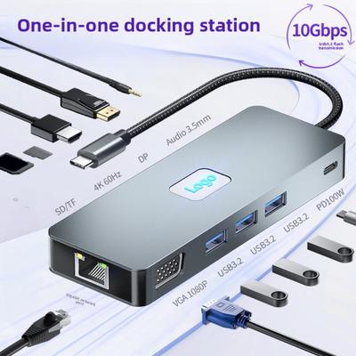 11 In 1 Type C Docking Station USB 3 2 Expander with Gigabit Ethernet Port for Laptop