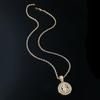 Hip Hop New Bling Rhinestone Dollar Pendants Necklace Rotatable US Dollar Money Sign Necklaces Men Hiphop Rap Rock Jewelry Gift