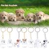 Dog Shape Pet Hair Keychain Hair Grooming Puppy Pendants Dog Hair Storage Box  Jewelry Gift