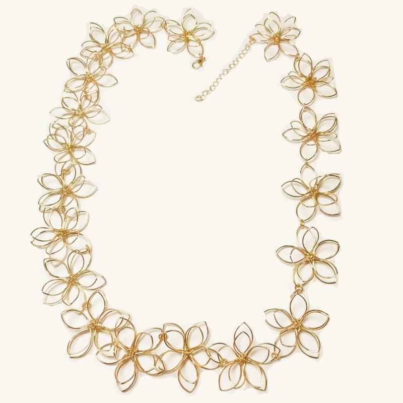 Temperament Moda Super Nieśmiertelny Kwiat Wisiorek Naszyjnik Damski Nisza Poczucie Designu Pusty Lekki Luksus Łańcuszek na obojczyk