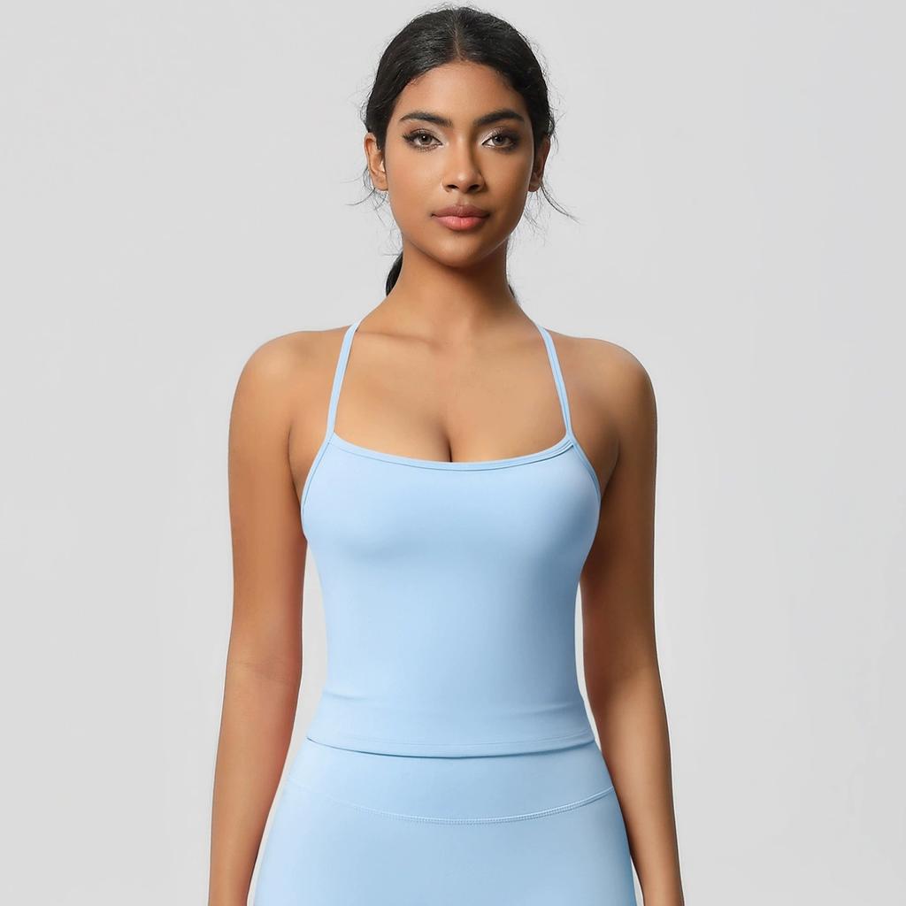 Women High Quality Sport Tank Tops With Chest Pads Compressed Quick-dry Super Elastic Suitable For Running Gym Fitness Training Yoga