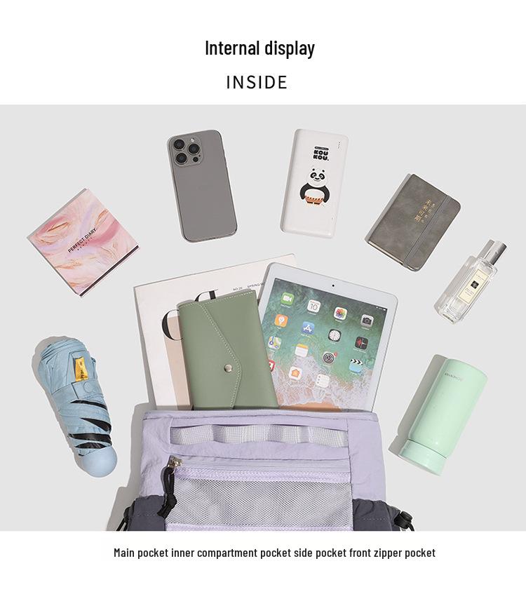 Sac à dos de randonnée léger et résistant à l'eau à blocs de couleurs - Grande capacité pour hommes et femmes