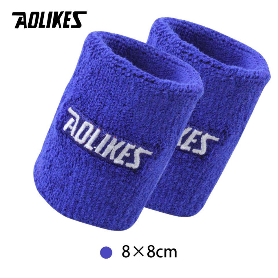 Aolikes Wrist Sweatband Tennis Sport Wristband Volleyball Gym Wrist Brace Support Sweat Band Towel Bracelet Protector 8 /11Cm