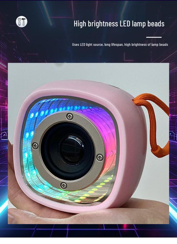 Colorful Mini Bluetooth Speaker with Cool Outdoor Lights
