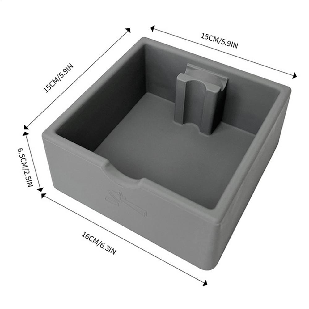 Non-Slip Coffee Knock Box 1.5L Espresso Dump Waste Container  Espresso Grounds Container Dump Bin Bucket for Home Cafe Bar