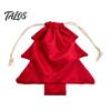 Christmas Gift Bags Tree Drawstring Presents Bag, Reusable Plush Wrapping Pouch, Party Supplies Shaped Holiday Favors Bag for Candy, Goody,