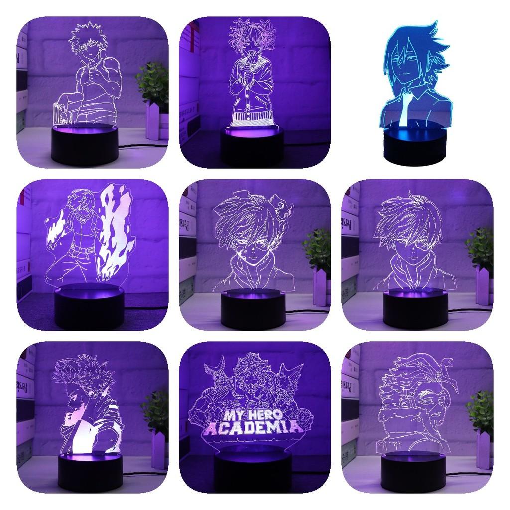 Colorful 3d My Hero Academia Night Light Led Table Lamp For Anime Lovers And Collectors