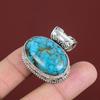 Tibetan Turquoise Pendant Gemstone Vintage Pendant 925 Sterling Silver Pendant Tibetan Turquoise Jewelry Handmade Pendant Gifts For Friend