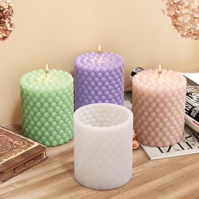 Molde para velas con cuentas cilíndricas Moldes para velas con burbujas 3D Molde con forma de bola