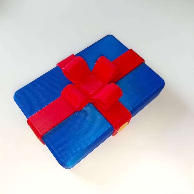 

Fun Card Box 3D Printed in PLA Material with Plastic Screws - A Valentine s Day Interactive Geometric Puzzle Prank Gift Box