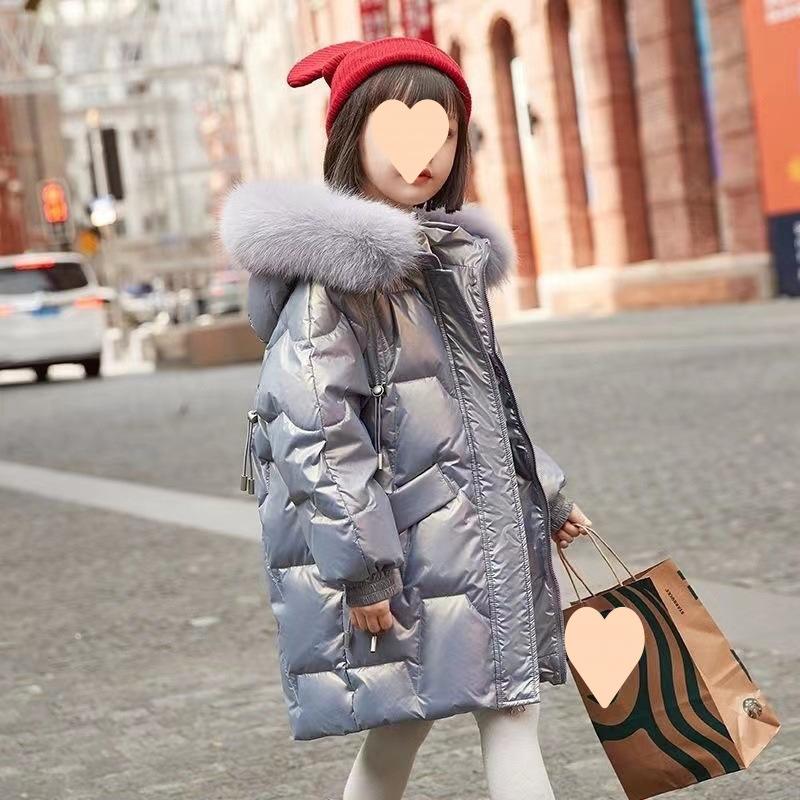 

Детские утепленные пуховики и куртки с хлопковой подкладкой, свободная пуховая одежда для детей на зиму 140cm