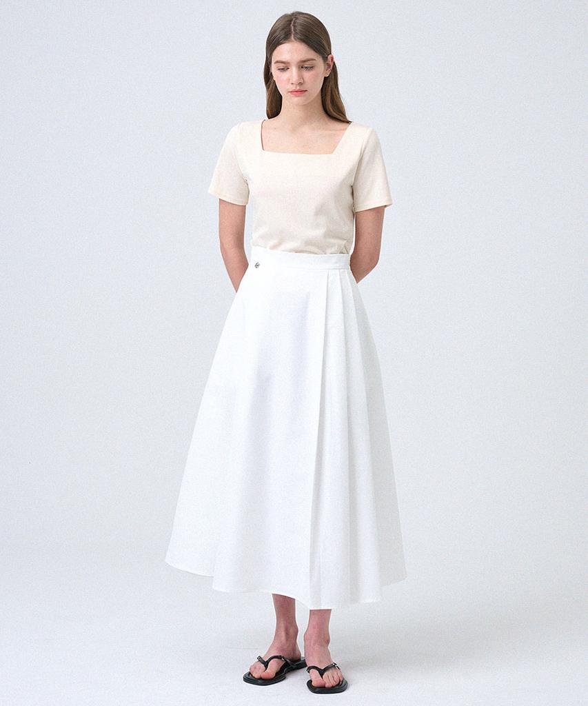 Micene Elowen Pintuck Asymmetrical Skirt