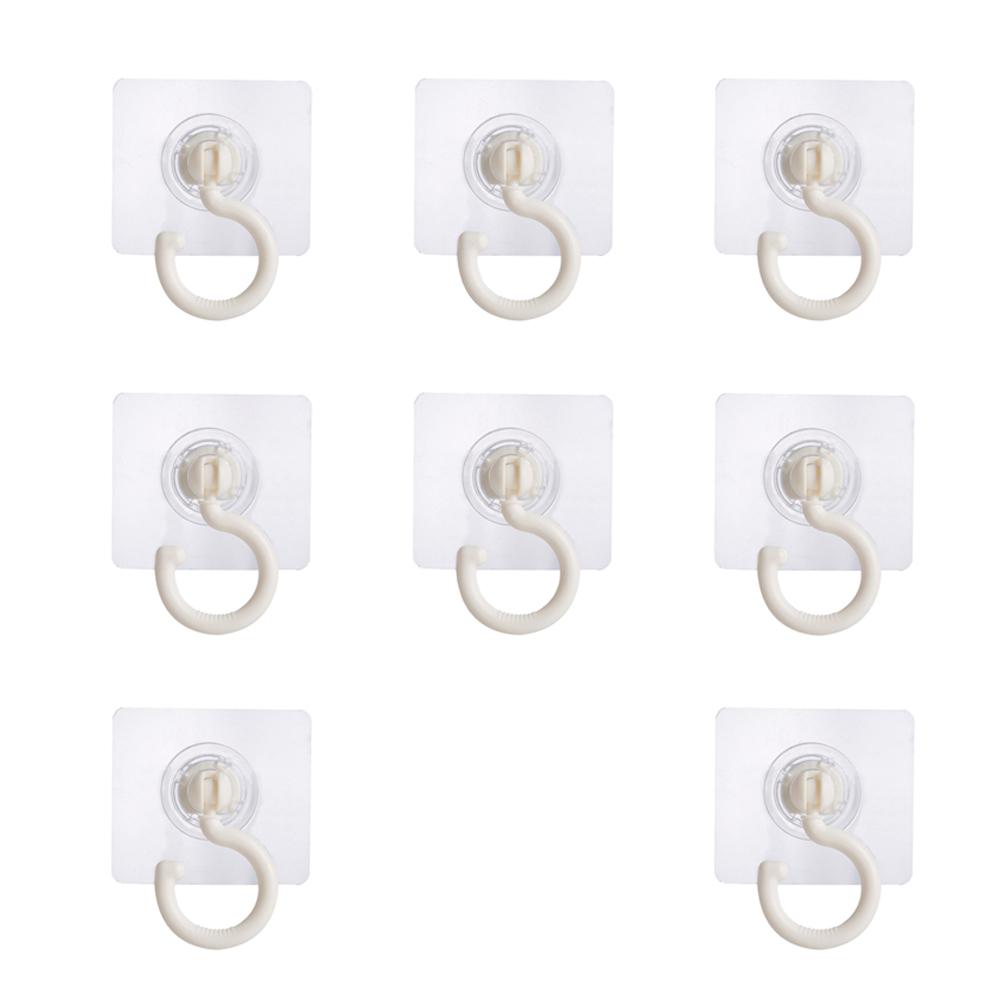 

8 шт. Самоклеящиеся крючки 360° поворотные настенные потолочные сверхпрочные прозрачные вешалки-органайзеры большие крючки для полотенец ванная кухня D