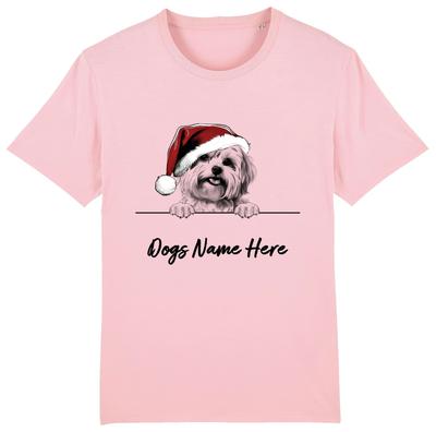 Maltese Personalised Christmas Dog T-Shirt Mens Womens Kids Dogs Name Gift Pets