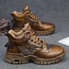 Pánské retro sportovní boty s vysokým svrškem Módní boty s tlustou podrážkou a protiskluzem Zvýšené boty Outdoorové horolezecké cestovní ležérní boty