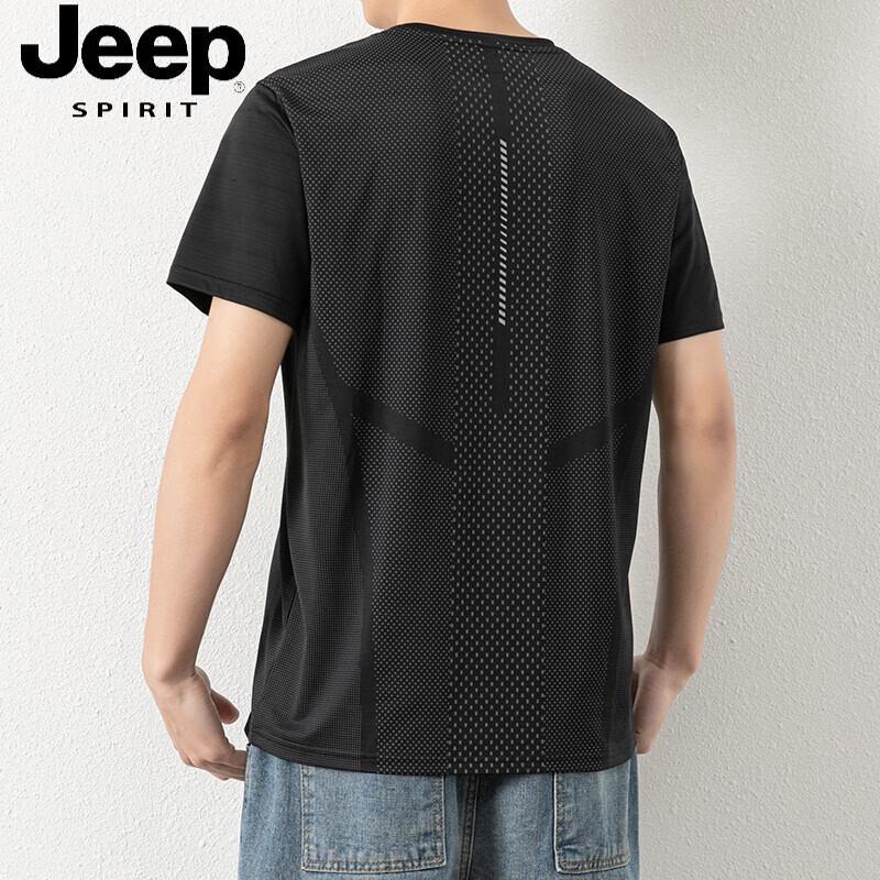 JEEP SPIRIT Men s Ice Silk Mesh Quick-Dry Short Sleeve T-Shirt M