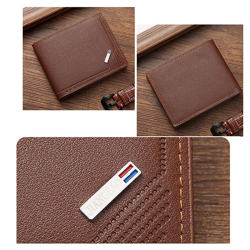 Vintage Pu Leather Wallet Minimalist Purse For Men Money Change Pouch Credit Card Holder Man Birthday Gifts
