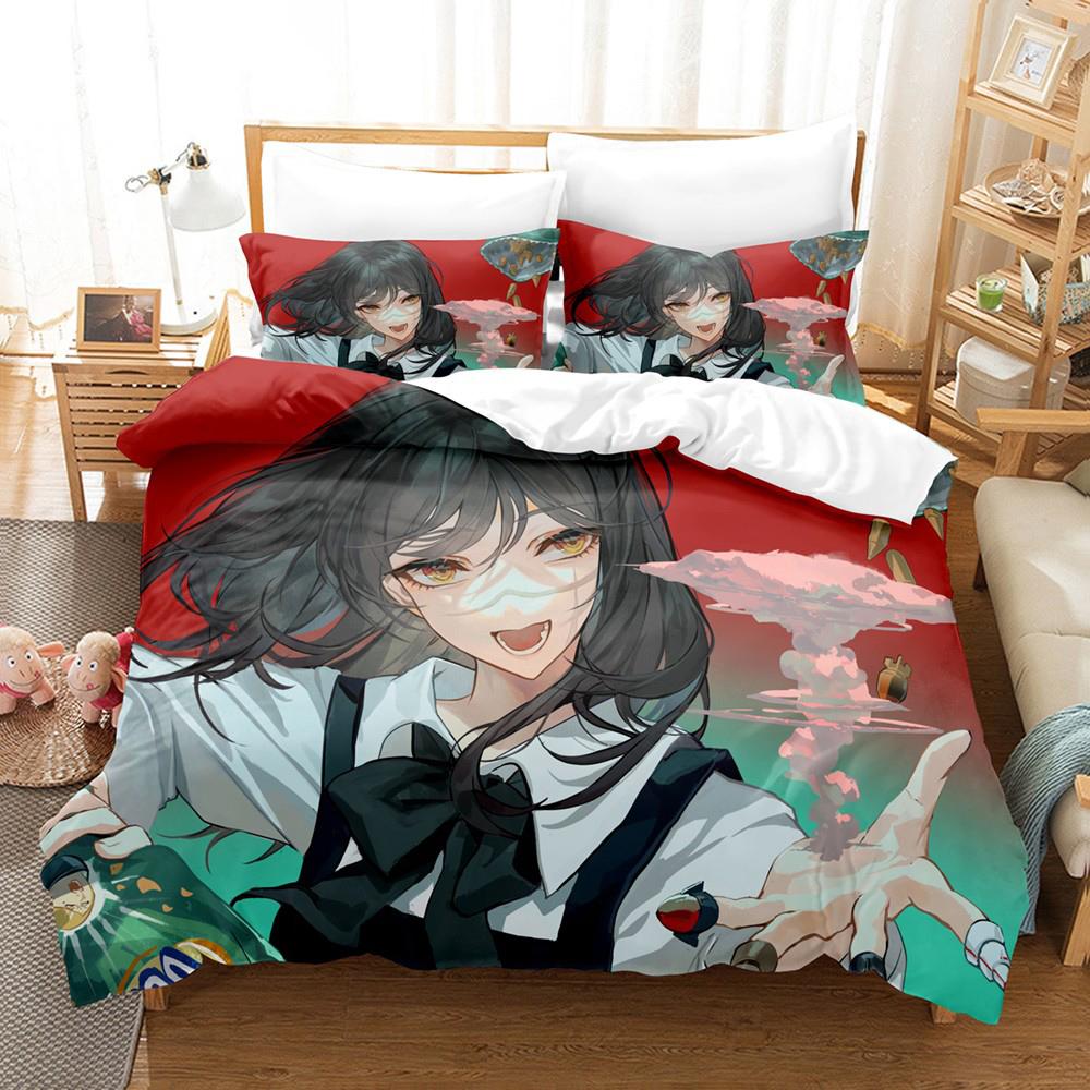 Anime Chainsaw Man Mitaka Asa Bedding Set Boys Girls Twin Queen Size Duvet Cover Pillowcase Bed Kids Adult