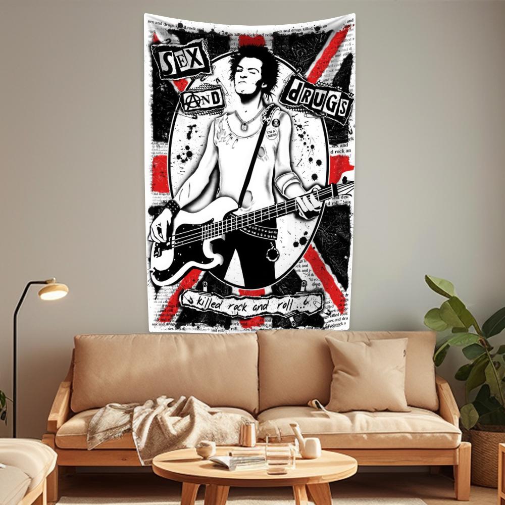 One Of The Influential Punk Band Tapestry Rock Music Home Decor Aesthetics Large Fabric Wall Hanging Dormitory Decoration