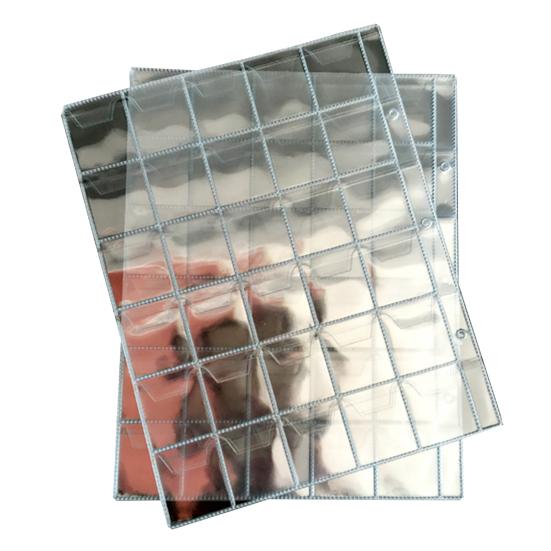 20/30/42 Kapsy Průhledný držák na prsten Album Odznak na stránku Sbírka peněz