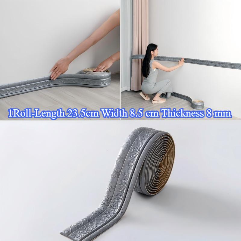 

5 Roll Sxp Waistline Sticker Foam Self-Adhesive Corner Trim for Various Corners Ceiling Office Warehouse Living Room Door Frame (as the picture,5 Roll )