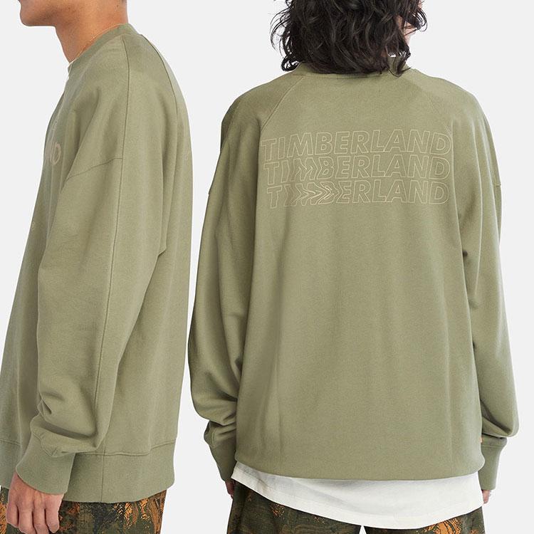Timberland Letter Print Loose Casual Hoodie Unisex Hoodies Cassel-Green A6QG5-590