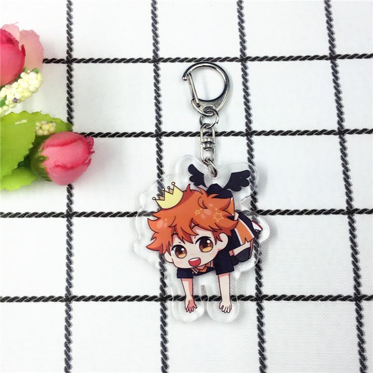 Haikyuu!! Double-Sided Keychain Pendant: Hinata, Kageyama, Kenma