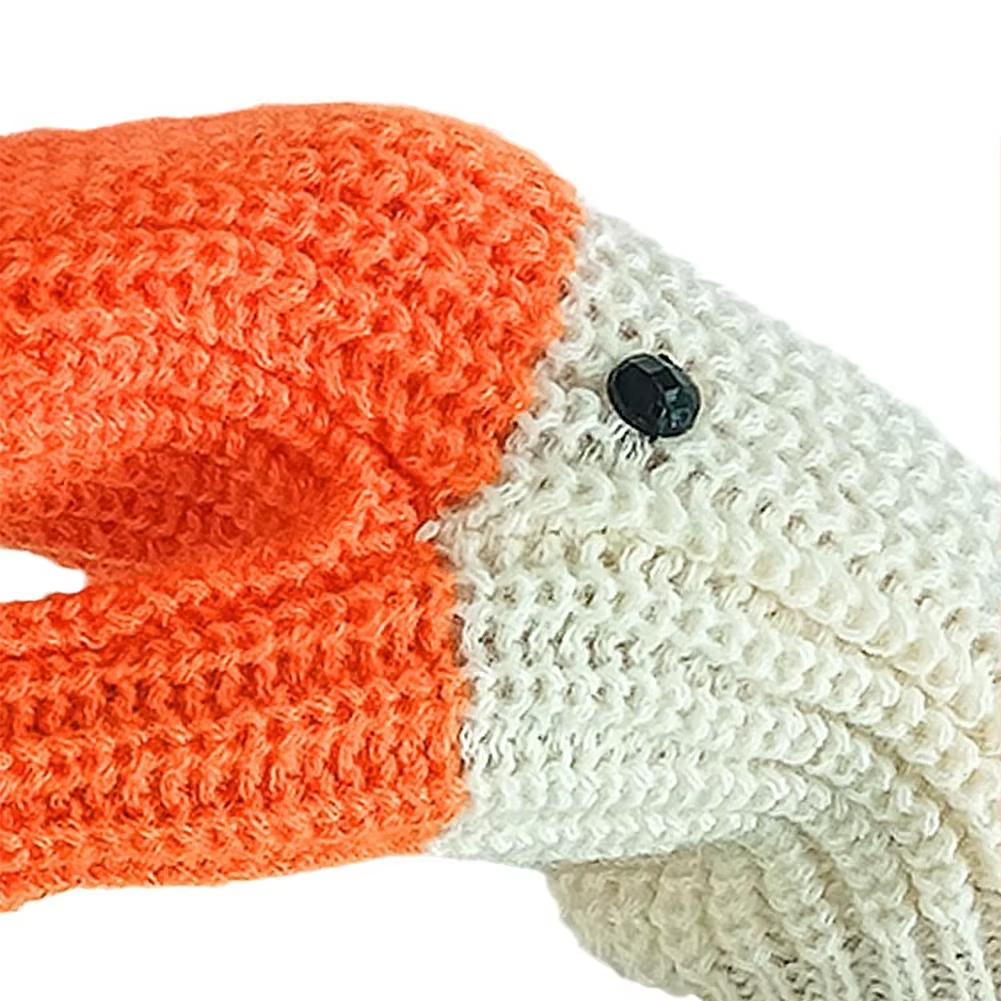 Knitted Yarn Three-dimensional Swan Full Finger Gloves Are Suitable for Keeping Warm In Autumn and Winter for Both Men and Women
