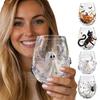 Halloween Handmade Embossed 3D Glass Cup Pumpkin Ghost Black Cat Spider Web Bat Star Handleless Tumbler for Fall Party