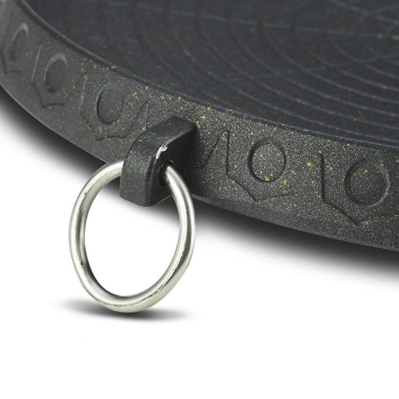 32Cm Maifan Stone Charcoal Grill Pan Round Outdoor Picnic Garden Party Terrace Beach Korean Bbq Plate Non-Stick Aluminum Tray