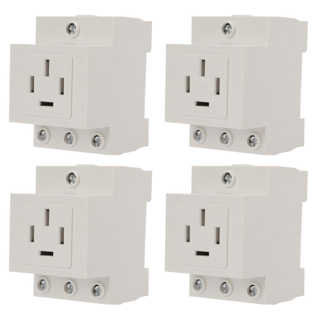 Steckdosen-Timer Schwer entflammbares Material Hohe Überlastkapazität Einfache Installation Elektrische Steckdose 440VAC30‑416(4 Stück)