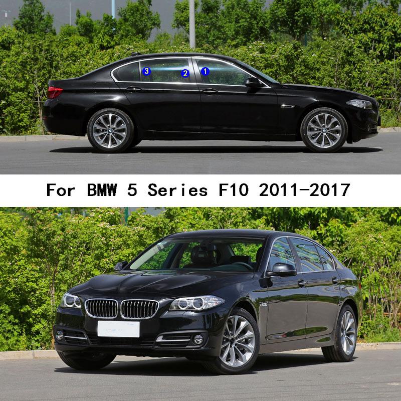 Car TPU/Glossy Mirror Pillar Post Cover For BMW 5 Series F150 F10 F18 2011 2012 2013 2014 2015 2016 2017 Stickers Accessories