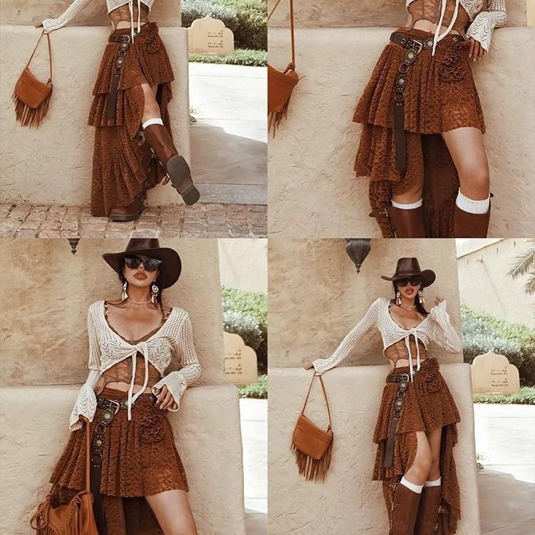 Western Cowboy Pu Leather Belt With Metal Buckle For Men And Women Casual Wear