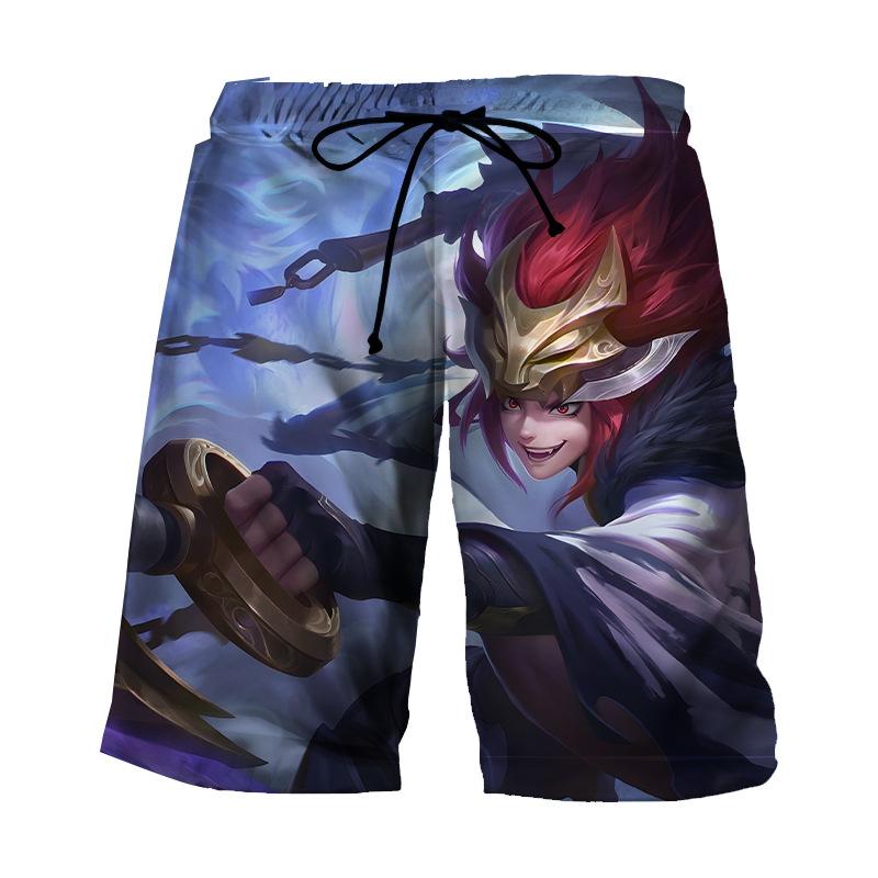 King of Glory Shorts 3D Printed Long Summer Casual Shorts for Primary Secondary School Students Adolescents Shorts Men’s