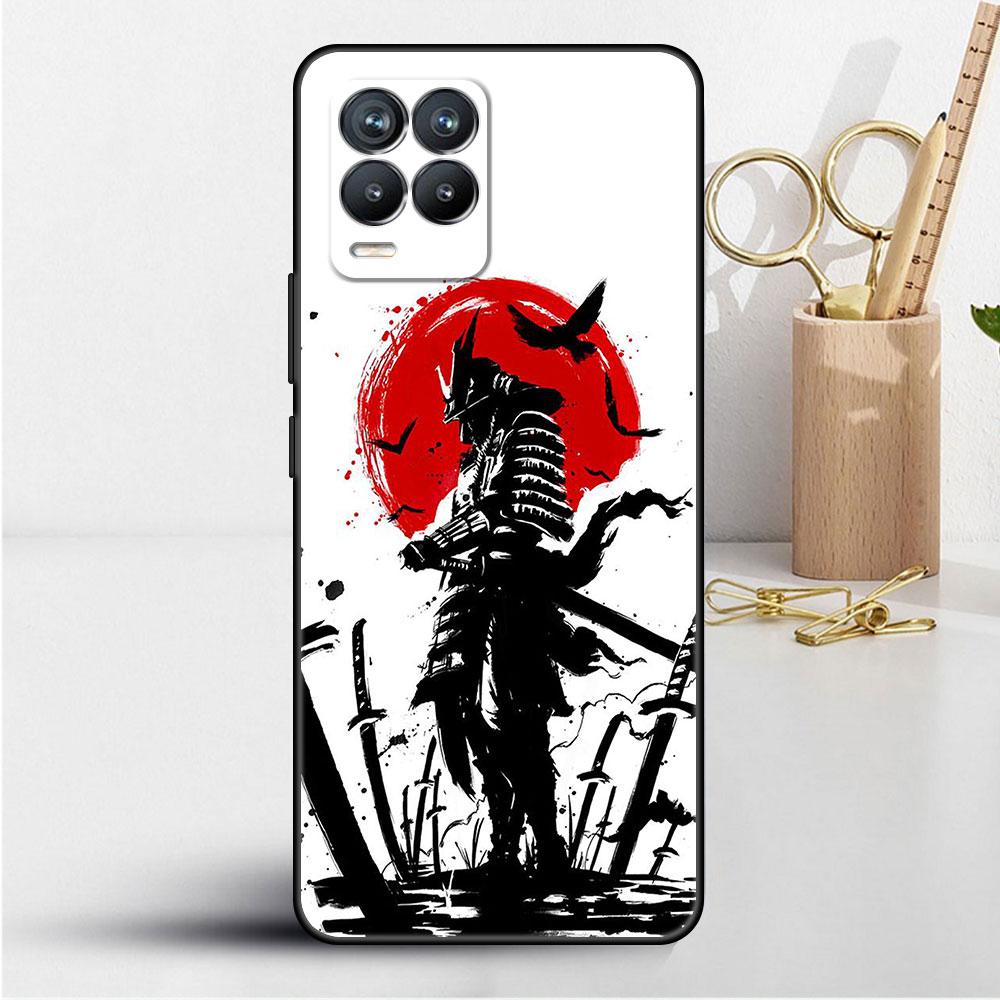 Krajinomalba Tušová malba Japonsko Samurajské umění Měkké TPU pouzdro pro Realme 8 C21 9 Pro 8i 9i GT Neo 3 2 C3 7 6 C21Y C15 C11 Kryt na telefon
