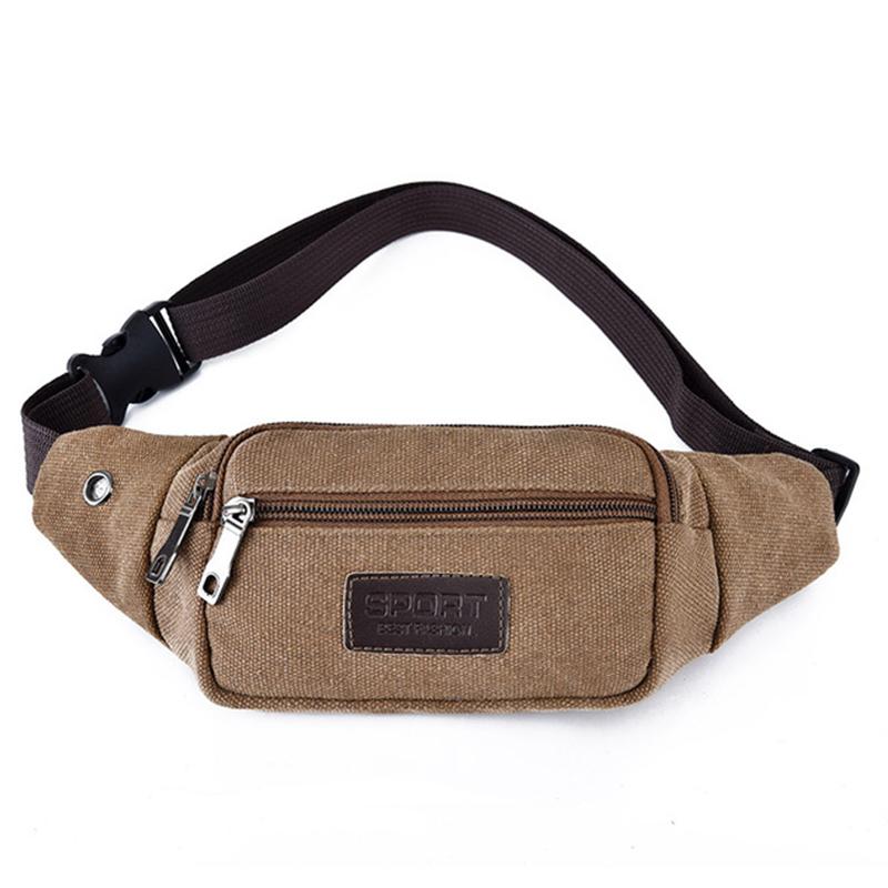 Casual Canvas Waist Bag Waist Bag Mobile Phone Bag Banana Bag Fanny Pack Men