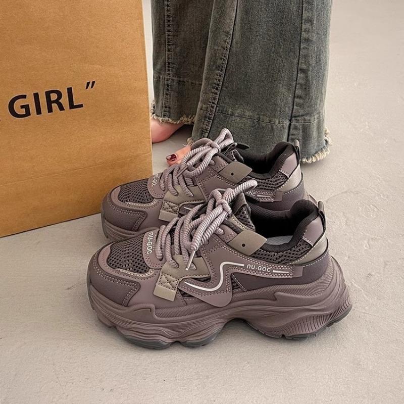 Black platform dad shoes children's spring and summer new student versatile casual foot small sports shoes