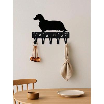 Black Metal Wall Hook Set Modern Hanging Organizer For Coats Hats Kitchen Bathroom Storage Durable Home Decor