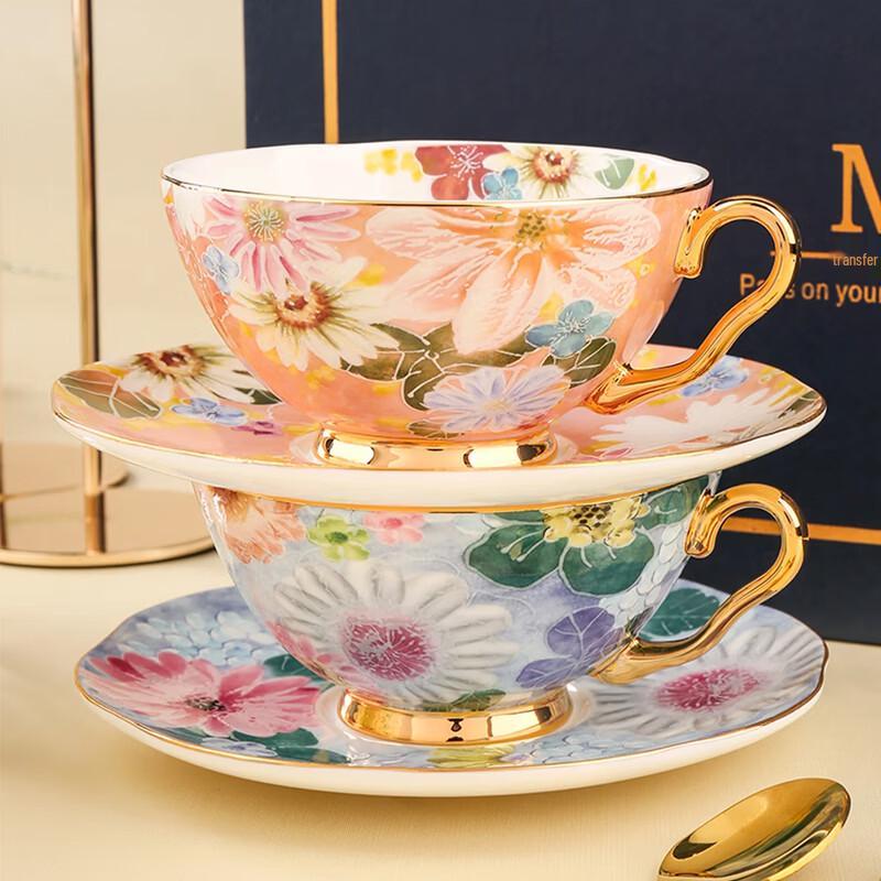 MeidQO Exquisite Bone China Coffee Cup Set