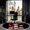 Maneskin Printed Round Rug Carpet Chair Rug Area Rug Entryway Doormats,for Office Chair Living Room Bedroom Kitchen Room.