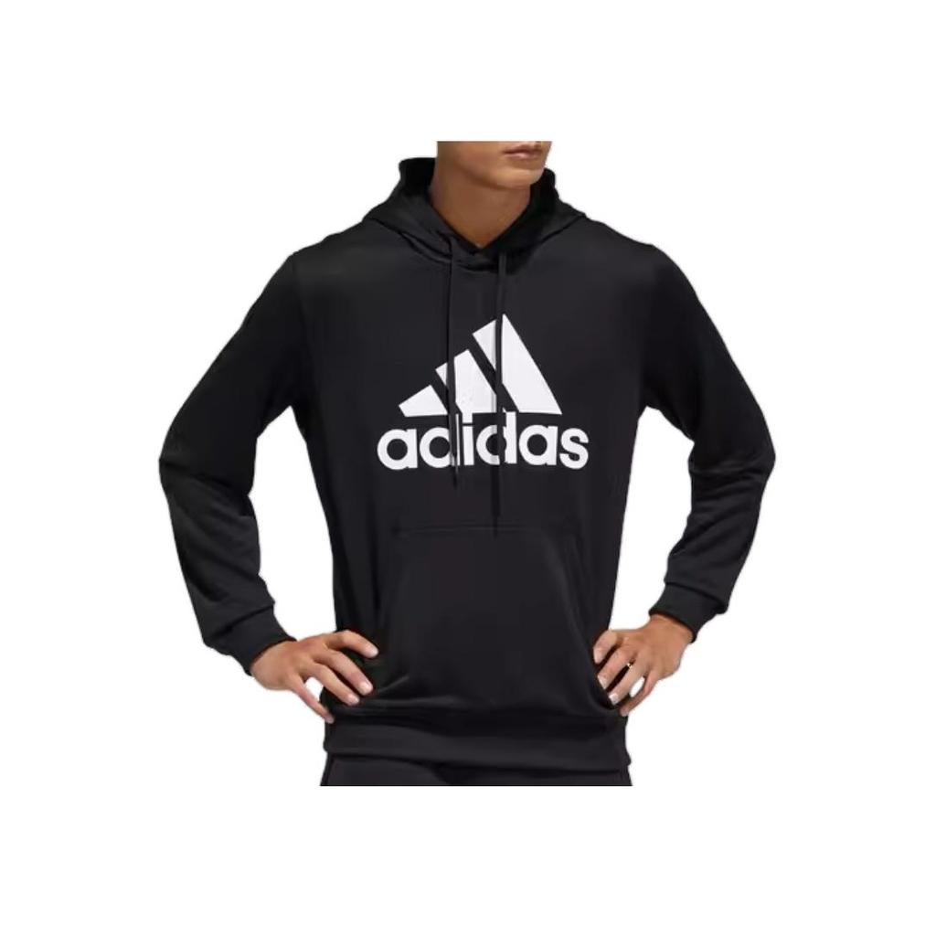 adidas Printed Large Logo Hoodie Men Tops Black GN0827