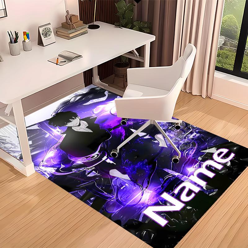 Custom personalization Solo Leveling Print Area Rug - Soft, Washable Non-Slip Indoor Mat,Living Room,Home&Office Decorative Rug