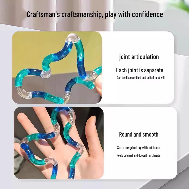 

Эксклюзив для новичков: Светящаяся силиконовая веревка «Крути и верти» - 2 шт. для игры и снятия стресса